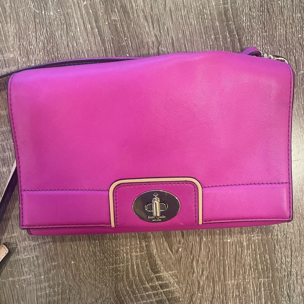 Coach Fuchsia Leather Crossbody Bag